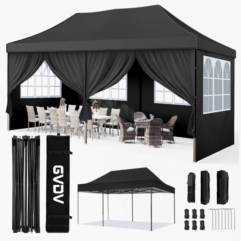 Photo 1 of ***PARTS ONLY***
GVDV 10x20 FT Pop up Canopy tent with Removable Sidewalls, Instant Canopies Portable Gazebo, UV Resistant Waterproof, Enclosed Canopy Tent for Outdoor Events, Patio, Backyard, Party, Parking