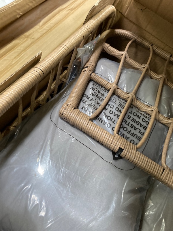Photo 1 of  Wood Rope Patio Loveseat