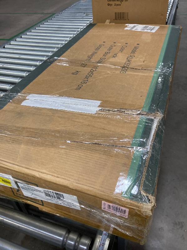 Photo 1 of Hommpa TV Stand for TVs up to 65" with LED Lights & Power Outlets Modern Gaming Entertainment Center High Gloss Media Console TV Cabinet Black