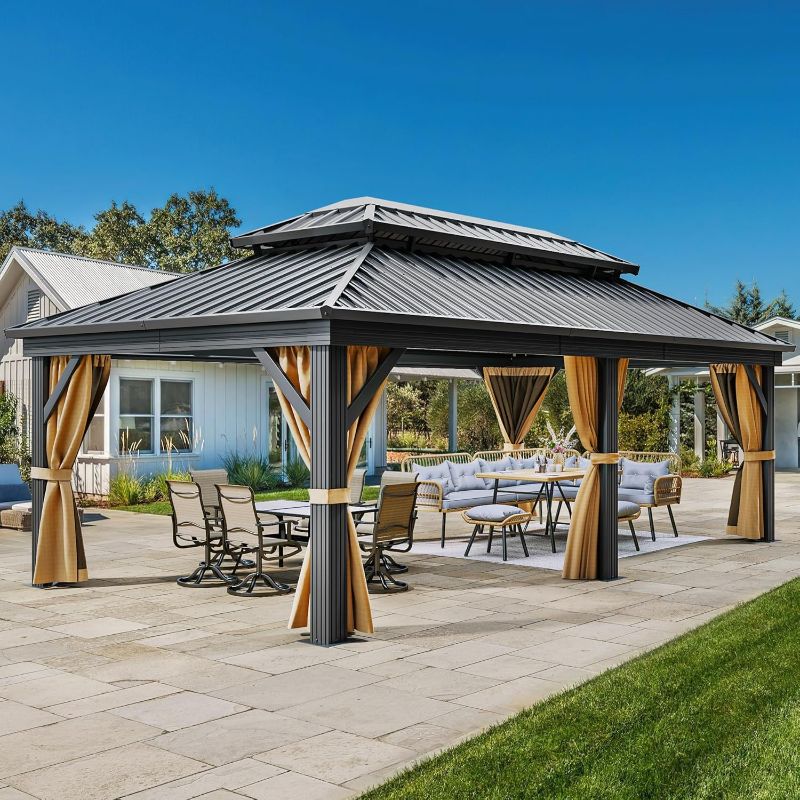 Photo 1 of **this is only box 3 out of 5, missing all the other boxes****Gazebo Double Roof Hardtop Canopy Outdoor