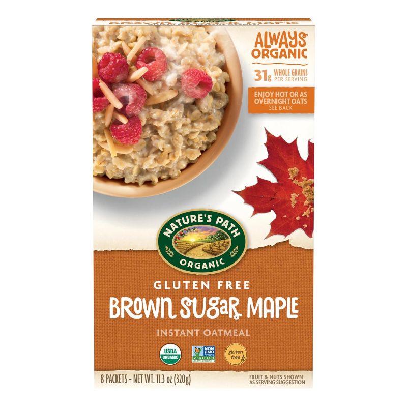 Photo 1 of 
Nature's Path Organic Brown Sugar Maple Oatmeal, 11.3 oz (Pack of 1), Gluten Free, Non-GMO