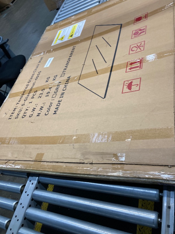 Photo 1 of  46" x 55" Tempered Glass Office Chair Mat for Carpet or Hard Floor Protection