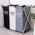 Photo 1 of  ****MISSING ITEMS****YOUPINS 3 Section Laundry Hamper,Clothes Laundry Basket, Large