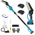 Photo 1 of 2-in-1 Cordless Pole Saw, 6-inch Pole Chainsaw Mini Handheld Chainsaw, 15 ft Extension Pole Saw for Effortless Tree Trimming