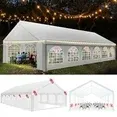 Photo 1 of 20x40 Party Tent Heavy Duty with 8 Removable Sidewalls & 4 Built-in Sandbags, Commercial Wedding Large Tent, UV 50+, Waterproof, White