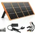 Photo 1 of 200W Portable Solar Panel for Power Station Generator, 18V Foldable Waterproof IP65 Solar Cell Charger with Adjustable Kickstands and MC-4 Cable for Laptop Outdoor Camping Boat Lawn Mower Van RV Trip