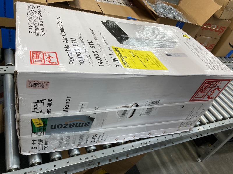 Photo 1 of 14,000 BTU Portable Air Conditioner Cools Up to 700 Sq.Ft, 3-IN-1 Energy Efficient Portable AC Unit with Remote Control & Installation Kits for Large Room, Campervan, Office, Temporary Space