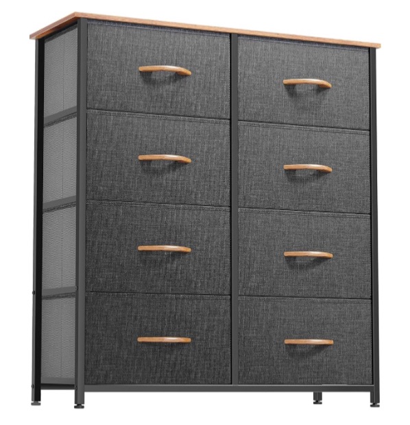 Photo 1 of  Dresser for Bedroom, Fabric Dresser with 8 Drawers, Tall Dresser, Double Dresser, Chest of Drawers for Closet, Living Room