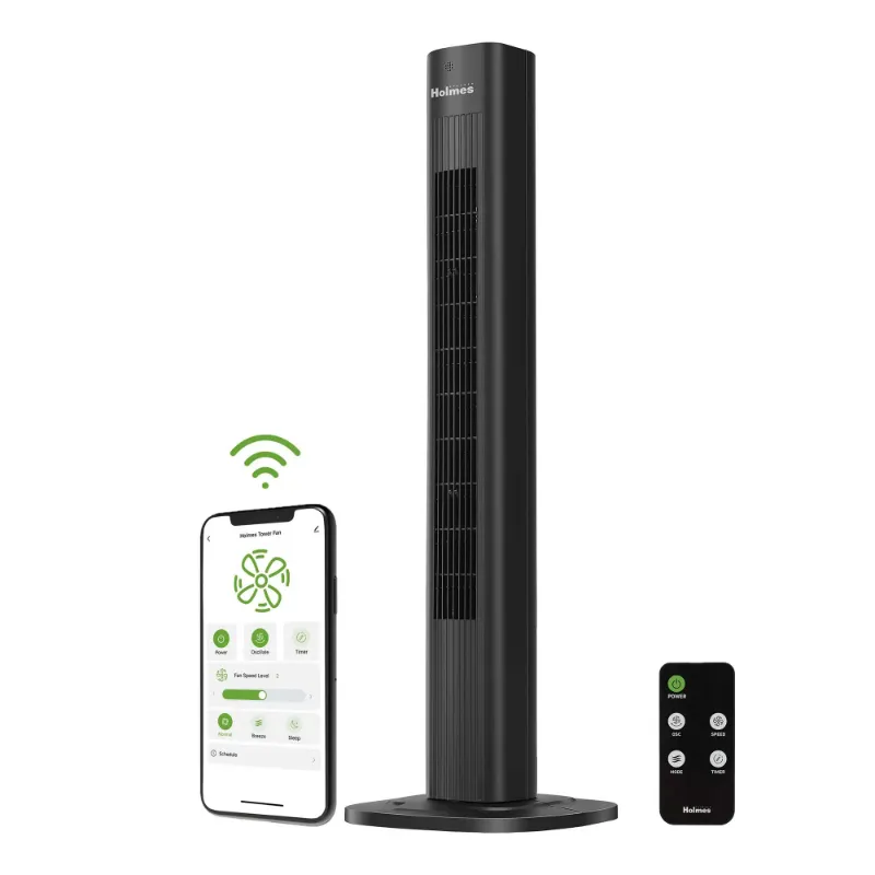 Photo 1 of ****PARTS ONLY***Holmes 36” SmartConnect Wi-Fi Tower Fan, 3 Speeds, Voice Control, Remote Control, Auto Timer, Black
