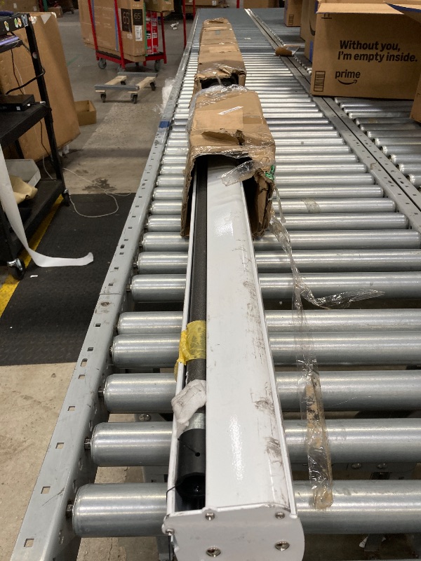 Photo 1 of Tensioned Motorized Electric Drop Down 4K/8K Projection Screen, 120" Diagonal 16:9 Matte White with White Aluminum Case Silver Ticket Products P169120