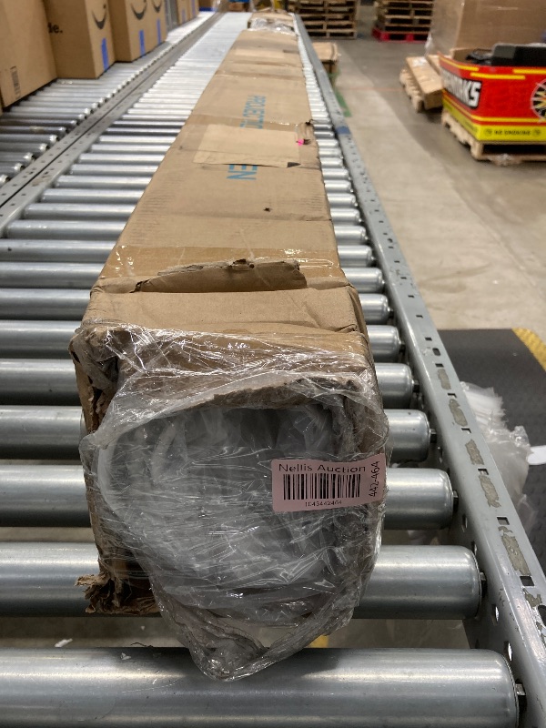 Photo 1 of Tensioned Motorized Electric Drop Down 4K/8K Projection Screen, 120" Diagonal 16:9 Matte White with White Aluminum Case Silver Ticket Products P169120