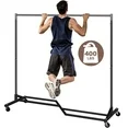 Photo 1 of JOZ 400 lbs Heavy Duty Garment Rack, Rolling Clothes Hanger Rack with Wheels, Home Portable Bedroom Closet Clothing Rack, Black