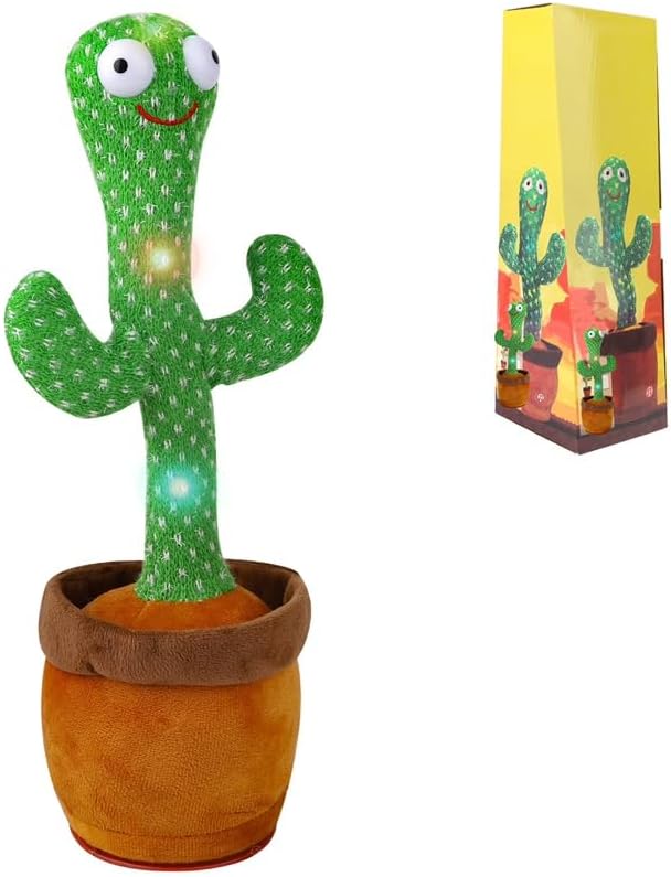Photo 1 of ***DONT WORK/PARTS ONLY**Dancing Singing Cactus Toys with Box, Talking Mimicking Cactus Repeats What You Say, 2 Interchangeable Costumes for Halloween & Christmas, Educational Toy Gift for Children