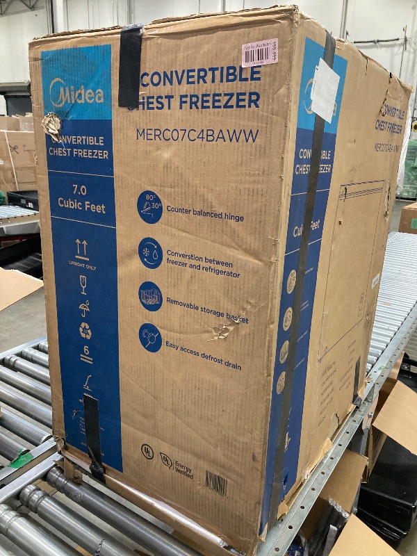 Photo 1 of Midea 7 cu. ft. Convertible Chest Freezer with Removable Storage Basket