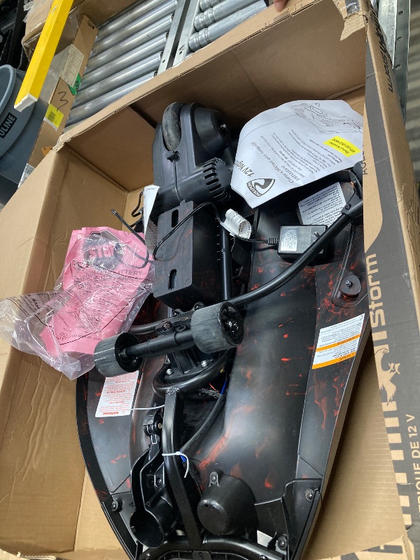 Photo 1 of ***ITEM TURNS ON, BUT DOES NOT WORK****Rollplay Nighthawk Storm Electric Ride On Toy for Ages 6 & Up with 12V 7AH Rechargeable Battery, Side Handlebars for Steering, Tall Rear Flag, and Top Speed of 6.5 MPH, Black/Red