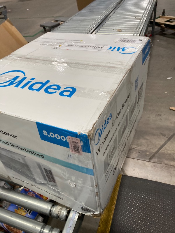 Photo 1 of ***PARTS ONLY***
Midea 8,000 BTU U-Shaped Smart Inverter Air Conditioner – Cools up to 350 Sq. Ft., Ultra Quiet with Open Window Flexibility, Compatible with Alexa, 35% Energy Savings, Remote Control (Renewed)