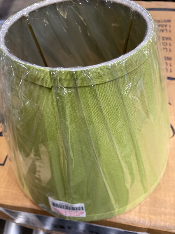 Photo 1 of Aspen Creative 32640 Transitional Empire Shape Spider Construction Lamp Shade, Lime Green, 6" Top x 12" Bottom x 9" Slant Height