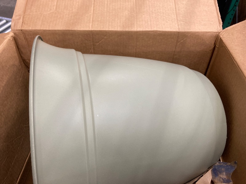 Photo 1 of Bloem Terra Pot Round Planter: 16" - Living Green - Matte Finish, Durable Resin, Traditional Style Pot, for Indoor and Outdoor Use, Gardening, 8 Gallon Capacity, Saucer Not Included