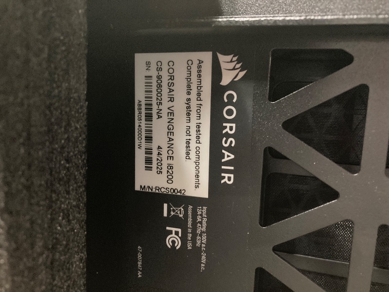 Photo 1 of Corsair Vengeance i8200 Gaming PC – Liquid Cooled Intel® Core™ i9 14900KF CPU – NVIDIA GeForce RTX 5080 GPU – 64GB Dominator Titanium RGB DDR5 Memory – 2TB+2TB M.2 SSD – Black
