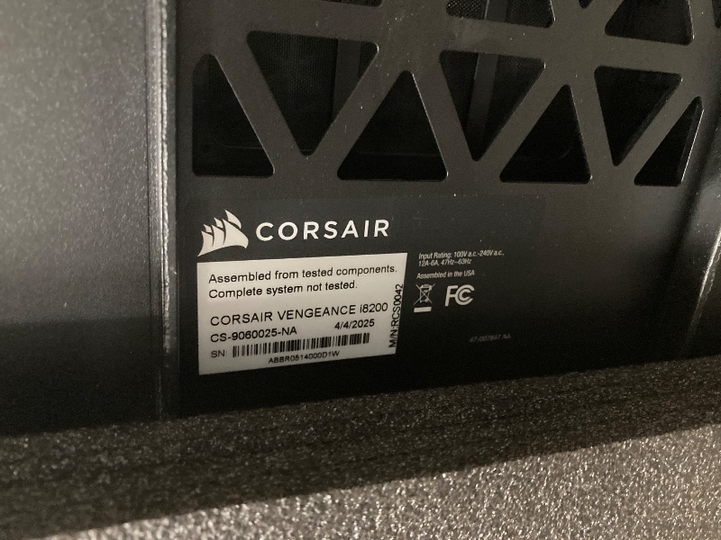 Photo 1 of Corsair Vengeance i8200 Gaming PC – Liquid Cooled Intel® Core™ i9 14900KF CPU – NVIDIA GeForce RTX 5080 GPU – 64GB Dominator Titanium RGB DDR5 Memory – 2TB+2TB M.2 SSD – Black
