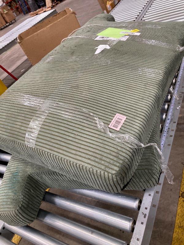 Photo 1 of ***SEE COMMENT***87" Corduroy Sofa,3 Seater Sofa with Extra Deep Seats,Neche Comfy Upholstered Couch for Living Room,2 Pillows,Green
