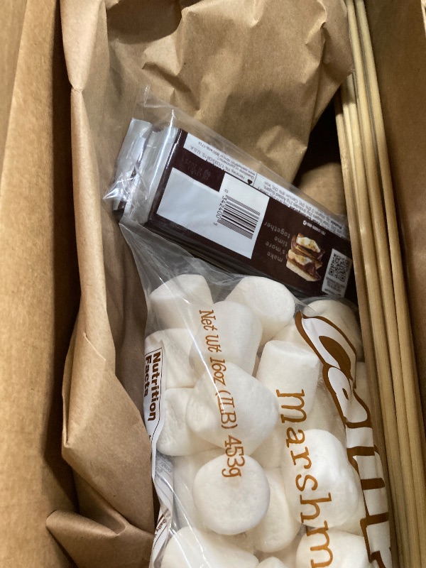 Photo 1 of 112 Piece S'mores Kit - Makes Up To 24 S'mores - Includes 30" Roasting Sticks, Chocolate, Graham Crackers, and Marshmallows - Perfect For Camping, Outdoor Fire Pits, Birthday Parties