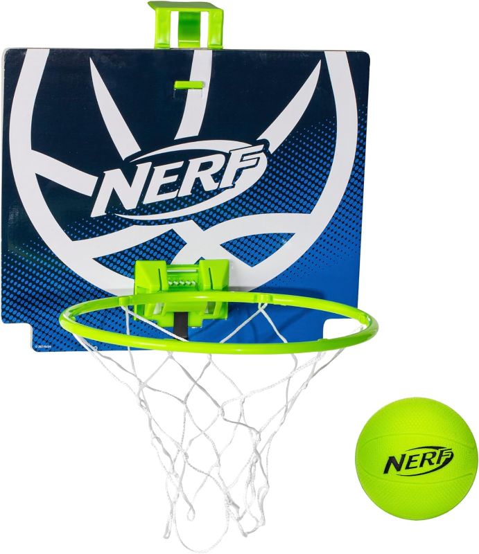 Photo 1 of Nerf Nerfoop - The Classic Mini Foam Basketball and Hoop - Hooks On Doors - Indoor and Outdoor Play - A Favorite Since 1972