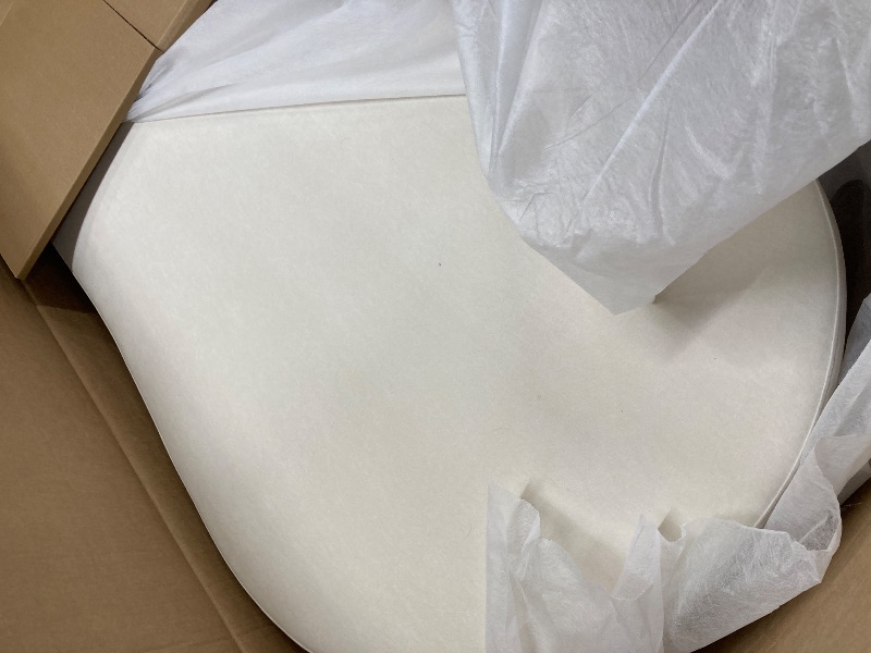 Photo 1 of ***ONLY RIGHT CUSHION AND ONE PILLOW/NO BACKS** 132 in. Armless 6-Seat Half-Moon Shaped Velvet Sectional Sofa in. Ivory