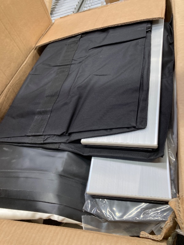 Photo 1 of 7.5FT Inflatable Boat, 2-Person Portable raft, Double Row Aluminum seat Board, Double-Layer Aluminum Floor, Inflatable Sports Fishing Small Boat, with Panel Paddle air Pump (White, 7.5FT)