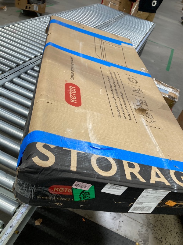 Photo 1 of ***MISSING HARDWARE/CRACKED PARTS**Keter Westwood 150 Gallon Plastic Outdoor Furniture Storage Deck Box, Espresso, Brown