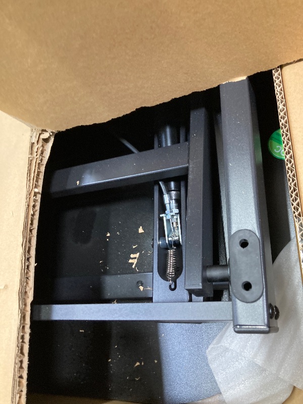 Photo 1 of Rocelco 46" Height Adjustable Corner Standing Desk Converter - Quick Sit Stand Up Dual Monitor Riser - Gas Spring Assist Tabletop Computer Workstation - Large Keyboard Tray - Black (R CADRB-46)