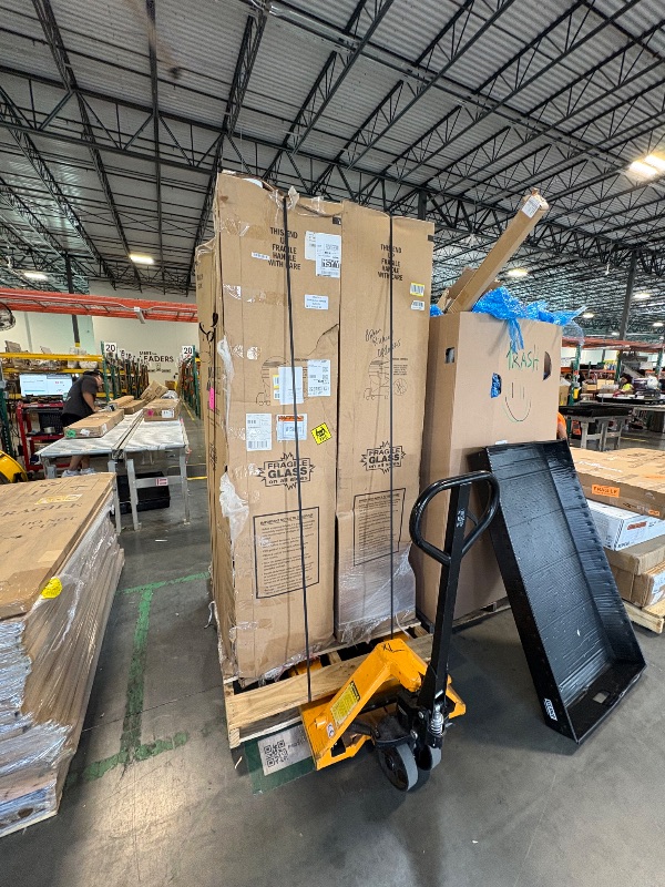 Photo 1 of **will need truck or trailer for pick up**
Howard Miller Cronin Curio Cabinet, Wood Finish Heavily Distressed Display Case Locking Slide Door, Halogen Light Padlock Shelf Clips Storage Cabinet for Dining Room, Living Room & Home Decor