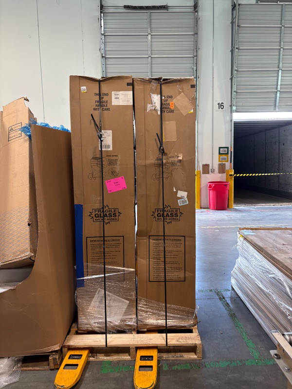 Photo 1 of **will need truck or trailer for pick up**
Howard Miller Cronin Curio Cabinet, Wood Finish Heavily Distressed Display Case Locking Slide Door, Halogen Light Padlock Shelf Clips Storage Cabinet for Dining Room, Living Room & Home Decor