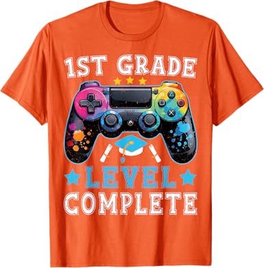 Photo 1 of 1st Grade Level Complete Elementary School Graduation Gamer T-Shirt