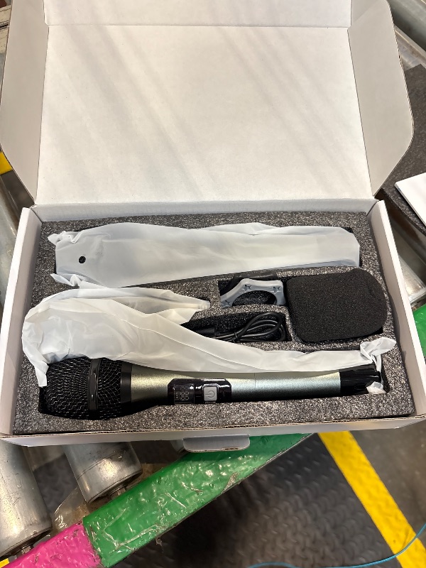 Photo 1 of VeGue Wireless Microphone, UHF Cordless Dual Handheld Dynamic Mic Set with Rechargeable Receiver, for Karaoke Party, Voice Amplifier, PA System, Singing Machine, Church, Wedding, Meeting, 200ft (WM-2)