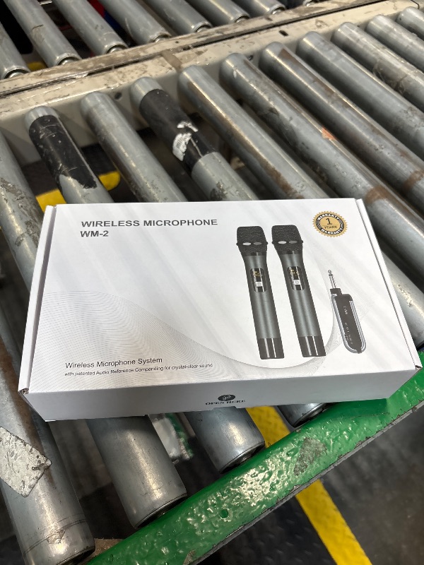 Photo 1 of VeGue Wireless Microphone, UHF Cordless Dual Handheld Dynamic Mic Set with Rechargeable Receiver, for Karaoke Party, Voice Amplifier, PA System, Singing Machine, Church, Wedding, Meeting, 200ft (WM-2)