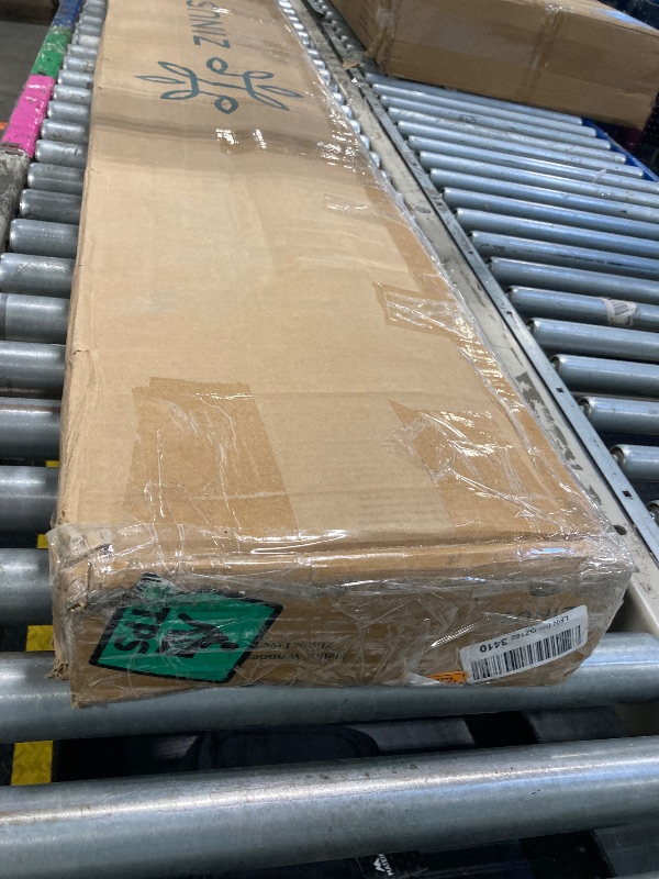 Photo 1 of **MISSING PARTS**ZINUS Mia Metal Platform Bed Frame, Wood Slat Support, No Box Spring Needed, Easy Assembly, White, SIZE Queen             