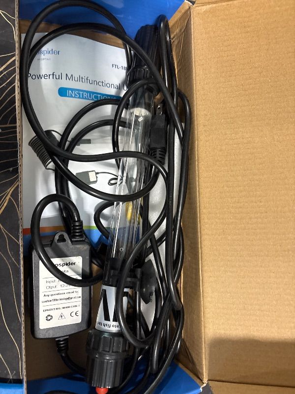 Photo 1 of 18W Aquarium UV Light for 100-1000 Gallon, UV Pond Water Clarifier for Koi Pond, Swimming Pool, Spa, Large Fish Tank, Cold Plunge UV Light for Pond Algae Control. 