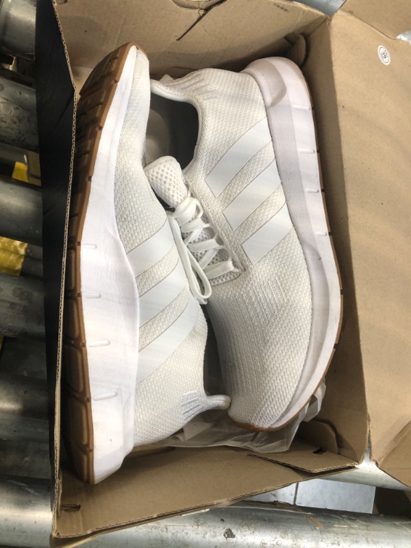 Photo 1 of **DIRTY***adidas Men's Swift Run Sneaker, White/White/Core Black, SIZE 8.5      