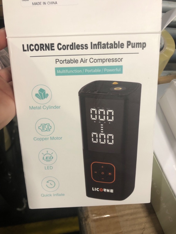 Photo 1 of **MISSING PARTS**Tire Inflator Portable Air Compressor, 5X Faster Portable Air Pump for Car Tires with Powerful Battery, 180PSI Cordless Air Pump with Digital Pressure Gauge for Cars, Bike & Motorcycle Tires, Ball