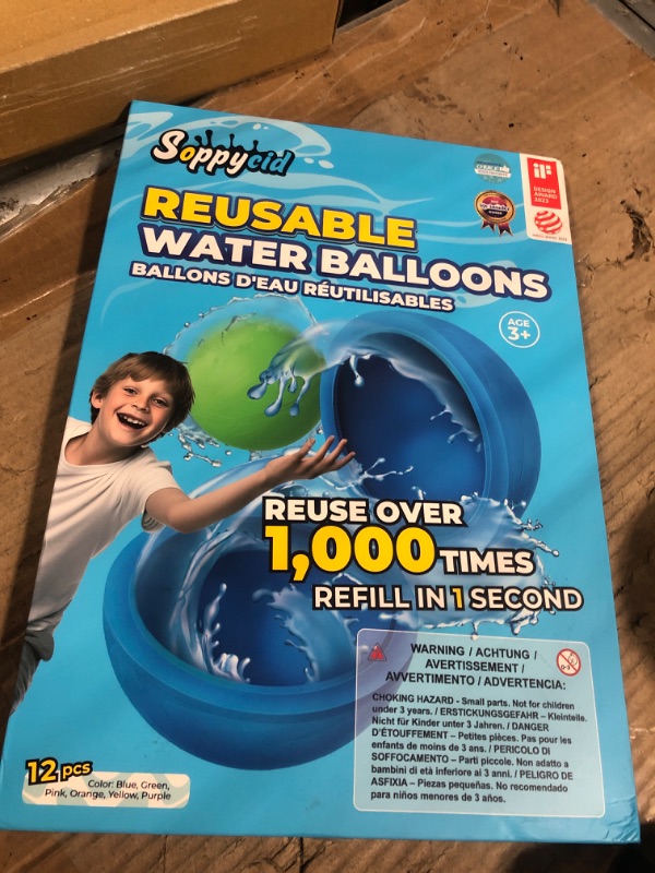 Photo 1 of 12Pcs Reusable Water Balloons, Pool Toys for Boys and Girls, Beach Outdoor Activities Water Toys for Kids Ages 3-12, Summer Water Toy for Boys and Girls