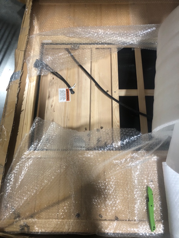 Photo 1 of ** BROKEN AND LOOSE GLASS!! UHAL OR PICK UP TRUCK REQUIRED**
HEATWAVE Radiant Saunas 2-Person Hemlock Infrared Sauna with 6 Carbon Heaters, Chromotherapy Lighting, Oxygen Ionizer