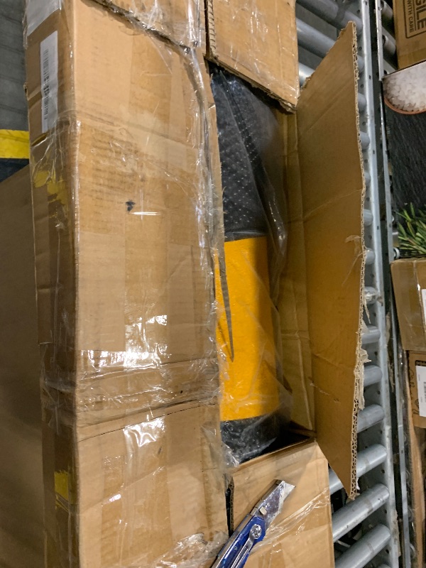 Photo 1 of 84'' Rubber Speed Bump, 2 Channel Modular Heavy Duty Speed Bumps Humps 25000 lbs Load Capacity, Cable Protector Ramp with 2 End Caps for Asphalt Concrete Gravel Driveway Road