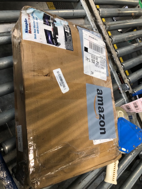 Photo 1 of Simple Houseware Desk Dual Monitor Stand Riser with Drawer, Black