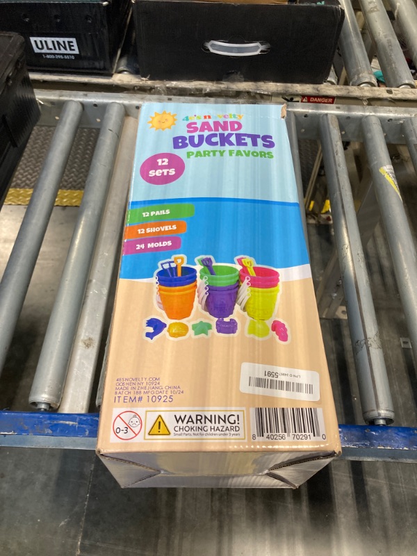 Photo 1 of ***FOUR BUCKETS ONLY***4E's Novelty 12 Sets Beach Toys - Includes 12 Sand Buckets, 12 Shovels, 24 Sand Molds for Kids - Small 5.75" Beach Buckets Bulk for Summer Party Favors, End of Year Student Gifts Toys