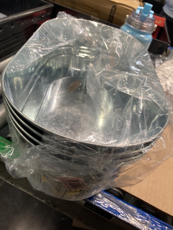 Photo 1 of 4PCS 4 Gallon Galvanized Tub, Beverage Tub, Ice Buckets for Parties With Carry Handles, Drink Buckets for Parties, Beverage Tubs for Parties, Mimosa Bar Supplies