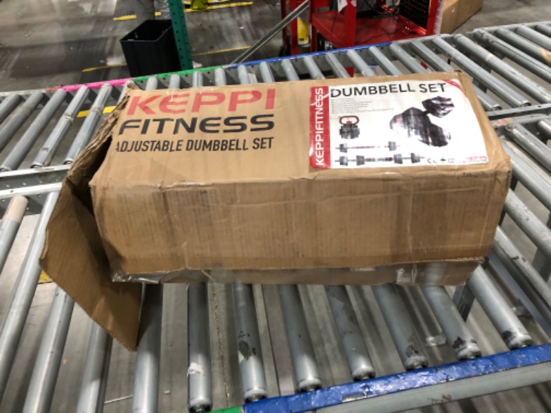 Photo 1 of ***MISSING PARTS***
KeppiFitness Adjustable Dumbbell Set, 30/40/50/70/90 lb Weight Set with Connector Bar, 4 in 1 Workout Gear with Dumbbell, Kettlebell, Barbell, Push up Handle for Home Gym Fitness Exercise