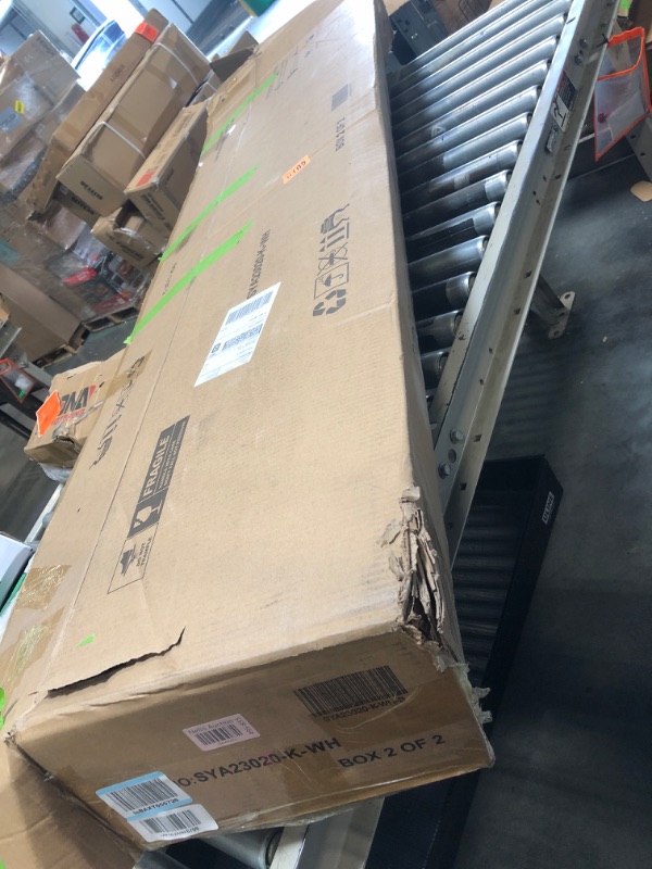 Photo 1 of 2 BOX SET Merax Metal Loft Bed with 2 Shelves and one Desk, Noise Free, No Box Spring Needed, Easy Assembly, Full Size, Black