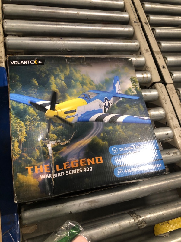 Photo 1 of VOLANTEXRC RC Plane, 4 Channel Remote Control Airplane Fighter RTF with 6-Axis Gyro, 3 Modes & Aerobatics Easy to Fly, 2.4GHz Radio Controlled Aircraft for Beginners, Boys & Adults, P51D Mustang, Red