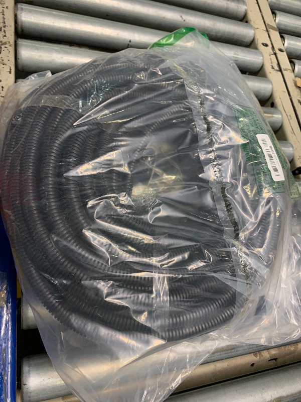 Photo 1 of 120 FT Wire Loom 1/2 Inch, Split Wire Loom Tubing Wire Conduit, Wire Protector Tubing – Black